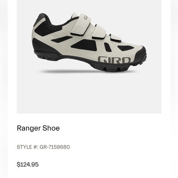 Giro Ranger Spin Cycle Shoes 6.5 Cream and Black - Picture 11 of 16
